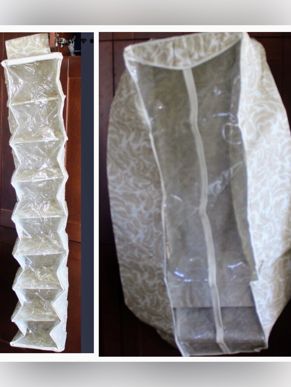 set of two closet organizers, NEW vintage storage collection.
